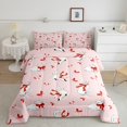 thumbnail image 2 of Erosebridal Cartoon Cat Bedding Sets Twin with Comforter , Dreamy Bow Bowknot Duvet Insert, Reversible 2-Piece, Reversible, 2 of 7