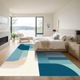 thumbnail image 3 of ODIKA 3'x5' Machine Washable Non-Slip Area Rug, Abstract Teal High Traffic Rug, Blue, 1050054, 3 of 7