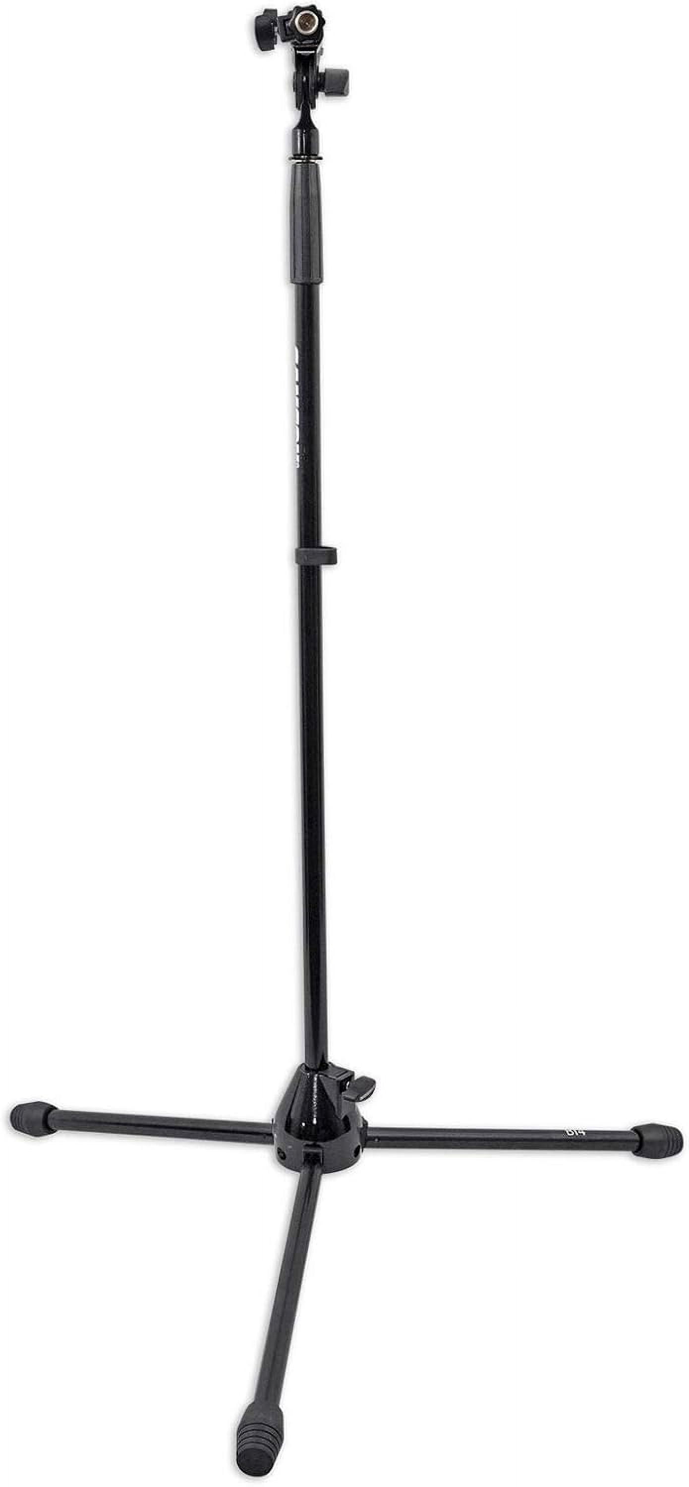 BT4 Heavy Duty Telescoping Microphone  Stand with Tripod Cast Base for Professional Audio