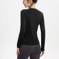 thumbnail image 3 of yillto Womens Yoga Tops Long Sleeve Workout Running Tee Lightweight Breathable Exercise Stretchy Tshirts, 3 of 5
