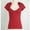 red, variant on Vintage Style 50's T-Shirts Slim Fit Solid Wome Tops