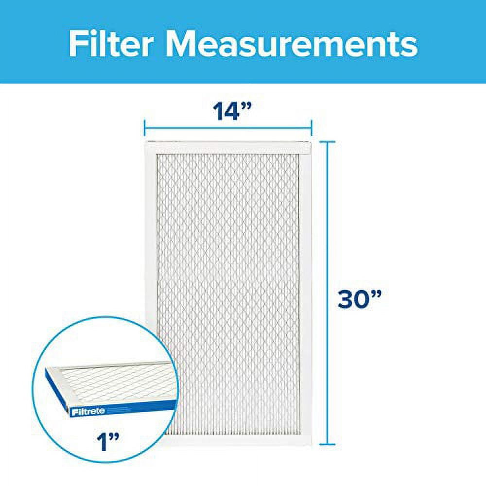 Filtrete 14x30x1 Air Filter, MPR 1900, MERV 13, Healthy Living Ultimate Allergen 3-Month Pleated 1-Inch Air Filters, 2 Filters