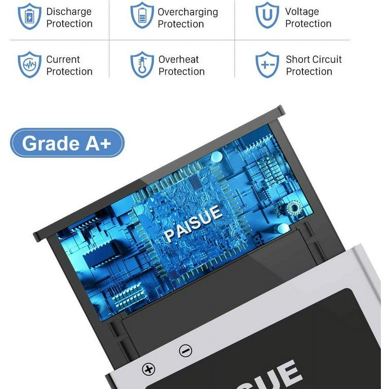 Galaxy J3 Battery, Upgraded 3800mAh EB-BG530CBU Li-ion Replacement