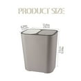 thumbnail image 3 of BMYJ Dual Trash Can, 2 Compartment Kitchen Garbage Can Plastic Dry and Wet Classified Recycling Bin Wastebasket Liter Bin Dustbin Rubbish Box Garbage Container for Home, 3 of 8