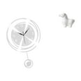 thumbnail image 1 of Reloj de pared decorativo de acrílico, silencioso, redondo, con estatua de caballo de cerámica, obra de arte moderna, adecuado para baño, dormitorio,, 1 of 8