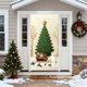 thumbnail image 4 of Cortina de puerta de Navidad - Decoración navideña estilo bordado de 35" x 72" para puerta principal, pared y fiesta, 4 of 6