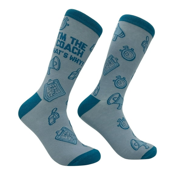 Im The Coach Thats Why Socks Funny Sarcastic Coaching Graphic Novelty Footwear for Men
