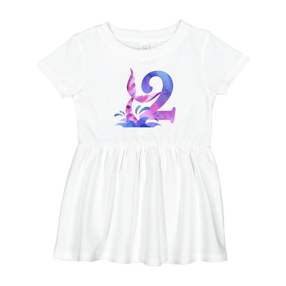 Inktastic 2nd Birthday Mermaid Tail Girls Baby Dress