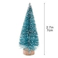 thumbnail image 2 of XIA0LE Artificial Mini Christmas Trees,3in Bottle Brush Trees With Wood Base, Artificial Frosted Sisal Xmas Tree, Diy Crafts Mini Pine Tree For Christmas Party Home Table Top Decor Winter Ornaments, 2 of 6