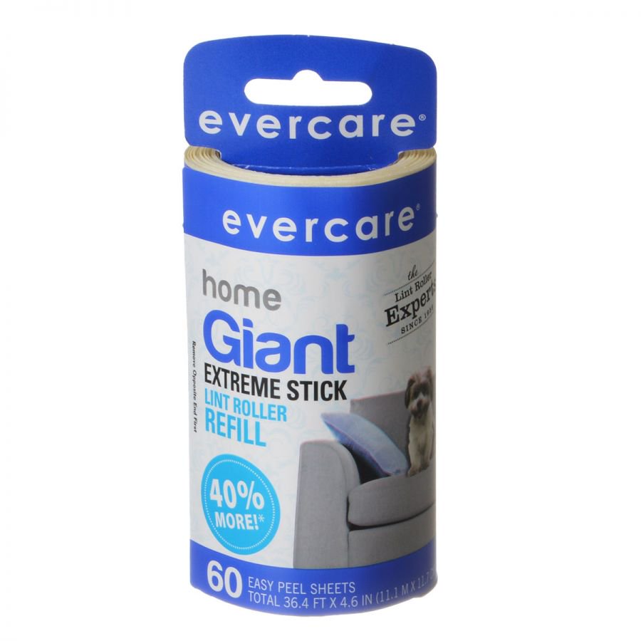 Evercare Giant Lint Roller Refill 60 XLarge Sheet Roll