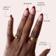 thumbnail image 3 of Press On Nails Glamnetic Rose Garden, semitransparente, rojo, 3 of 6