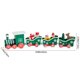 thumbnail image 3 of Decoraciones navideñas, adornos navideños, regalos navideños Juego de decoración navideña de escritorio con figuras de tren de madera Adornos de madera, 3 of 7