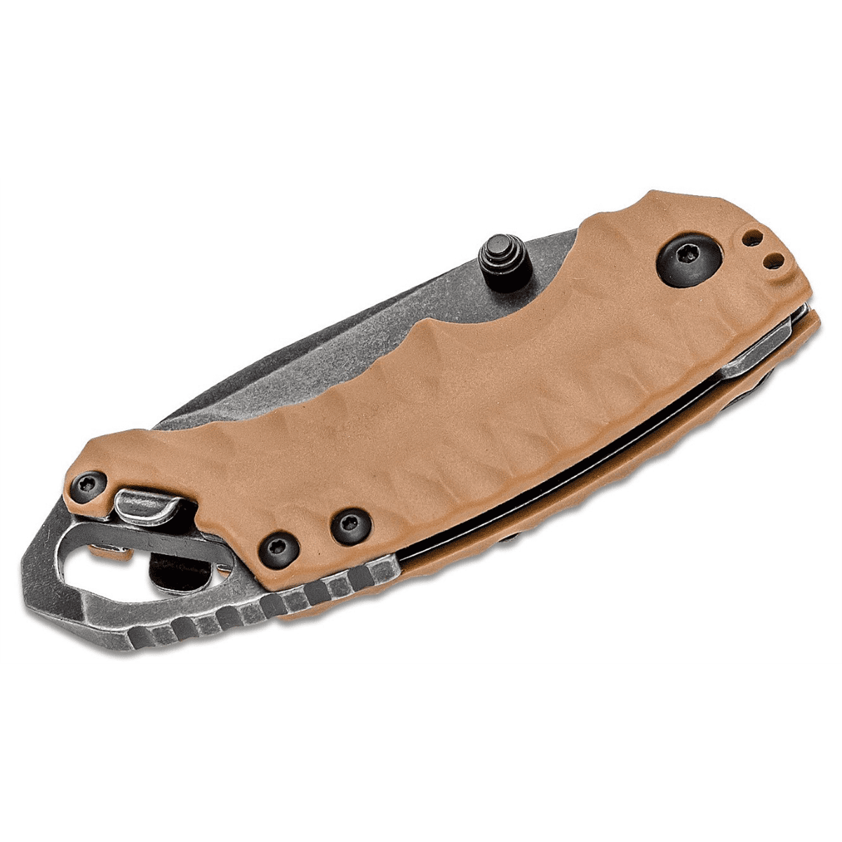 Kershaw Shuffle II, Tan Multifunction Folding Pocket Knife, Tanto Blade