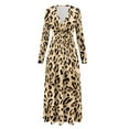 thumbnail image 5 of FKELYI Leopard Print Fall Maxi Dress for Women Long Sleeve A-Line Flowy Dresses with Side Pockets V Neck Casual Dress for Spring Winter, S, 5 of 6