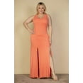 thumbnail image 5 of Plus Size Plunge Neck Thigh Split Maxi Dress, 5 of 7