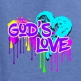 thumbnail image 2 of Wild Bobby, Graffiti Art God's Love, Inspirational/Christian, Men Graphic Tee, Vintage Heather Blue, 4X-Large, 2 of 4