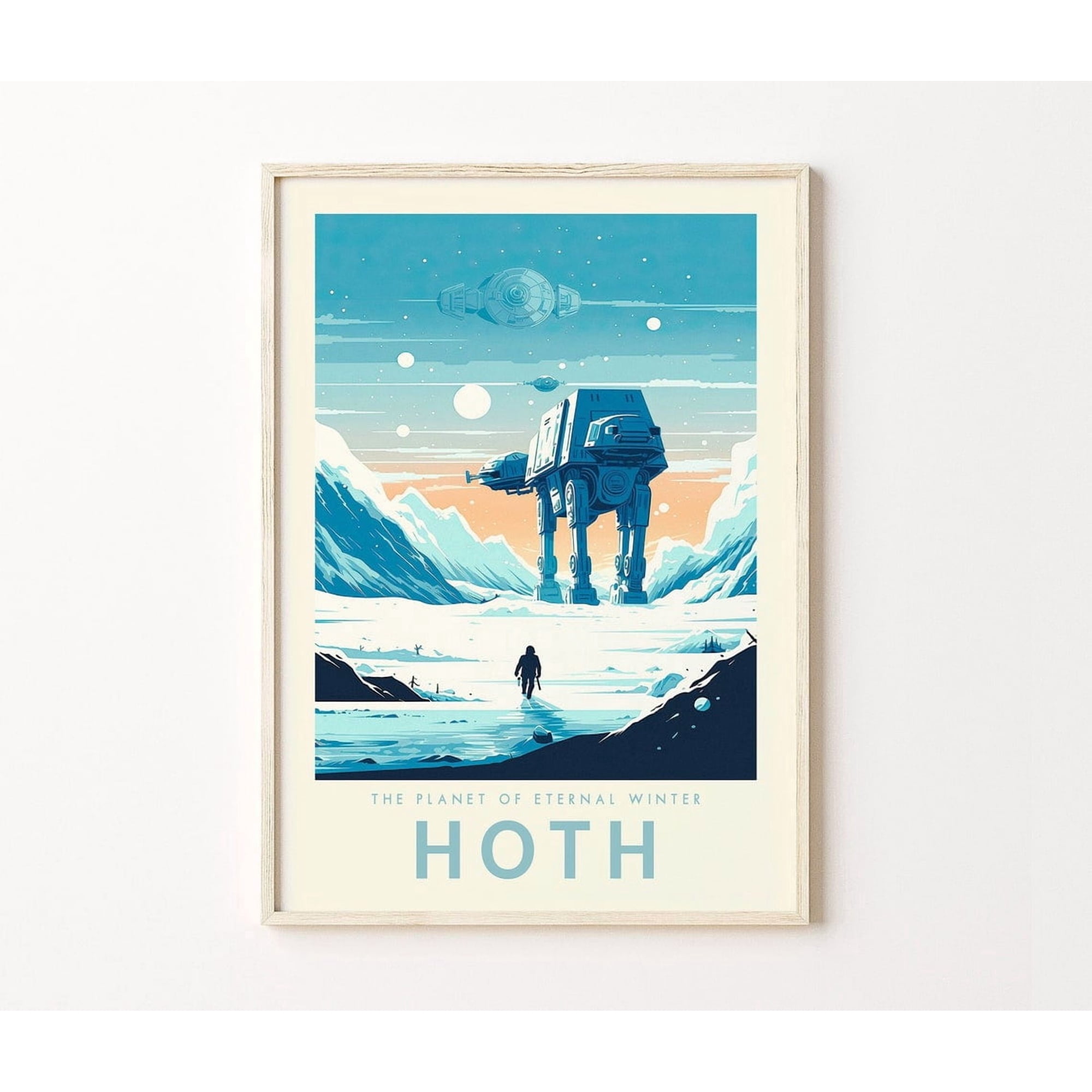 Retro Space Planet Travel Poster Travel Inspired Home Office And Gallery Wall Decor