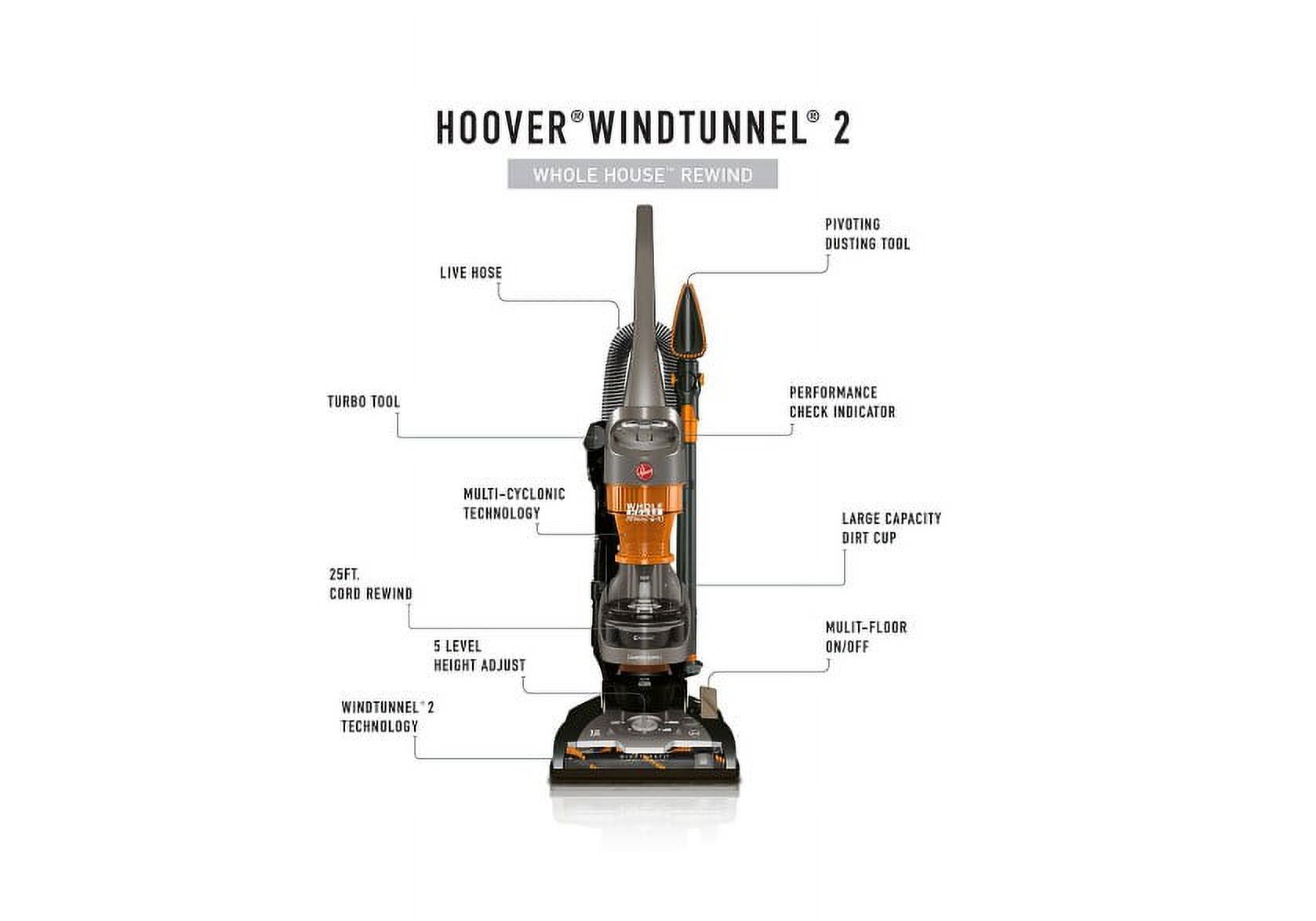 Hoover WindTunnel 2 Whole House Rewind Bagless Pet Upright Vacuum Cleaner UH71255 - image 2 of 8