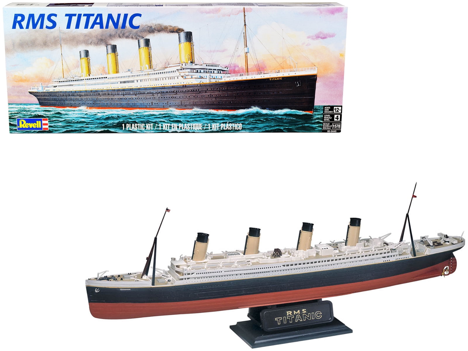 Level 4 Model Kit RMS Titanic Passenger Liner Ship 1/570 Scale Model by Revell