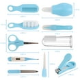thumbnail image 4 of BUSATIA 10 in 1 Baby Healthcare and Grooming Kit,Safety Newborn Nursery Care Set, with Hair Brush Comb,Nail Clipper,Thermometer,Pacifier Clip,Nasal Aspirator for Newborn Infant Baby-Blue, 4 of 7