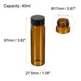 thumbnail image 3 of Unique Bargains Bouteille de Rangement en Verre pour Réactif 40 ml, Bouchon Rond en Plastique à Vis, Labo Maison, Brun, Lot de 10, 3 of 5