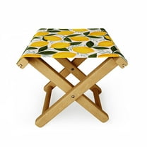 Society6 Avenie Mediterranean Summer Lemons Outdoor Ottoman