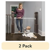 (2 pack) Regalo Extra Wide 2-in-1 Stairway and Hallway Baby Safety Gate with Mounting Kit Ages 6 to 24 Months