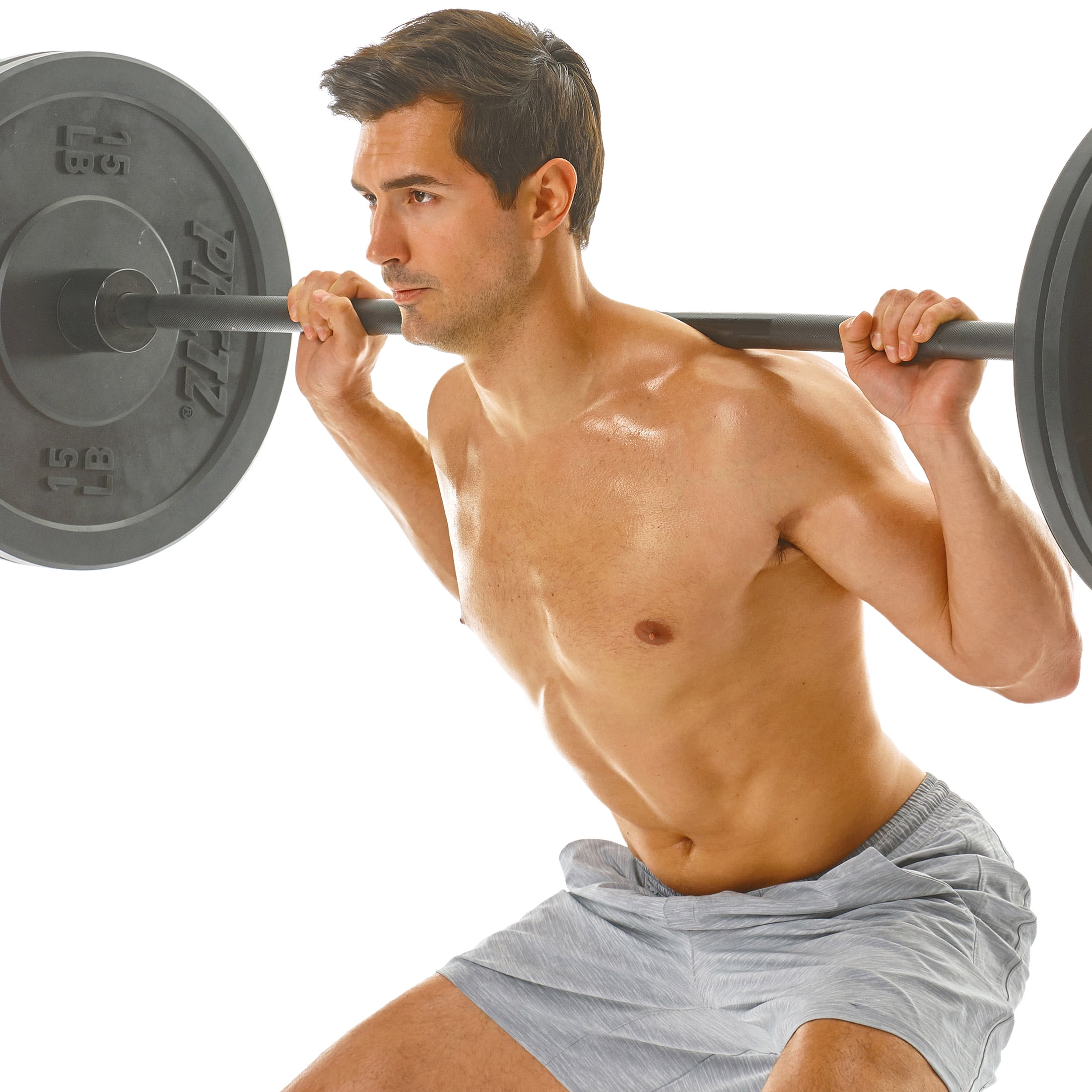 PRCTZ 10 Lb. Bumper Plate Weight Set, Fits 2 In. Diameter Barbell, Available in 10-45 Lb.