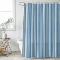 thumbnail image 2 of Sky Blue Stripes Shower Curtains for Bathroom, Waterproof Fabric Bath Curtains Decor, Bath Tub Curtain Farmhouse Vertical Striped Vintage Decorative Shower Curtain Sets with 12 Hooks, 72x72 Inch, 2 of 7