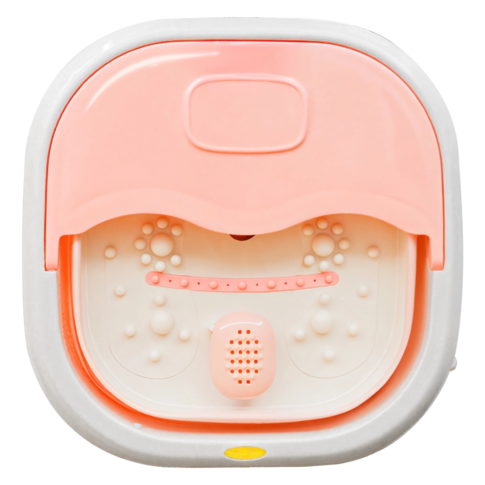Foldable Electric Foot Spa Tub, Constant Temperature Heating with Massage and Infrared Heat, Compact Home Use Foot Soaker, Easy Control, Pink, US Plug