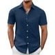 thumbnail image 2 of pstuiky Camisas de vestir de manga corta para hombre, Camisa informal de manga corta con cuello vuelto y transpirable para hombre ropa de hombre xxxl, 2 of 6