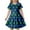 Blue, variant on HOWPAY Girls Dresses Short Sleeve A-Line Flowy Tank Dresses Polka Print Loose Fit Lightweight Summer Party Casual Sundress Blue
