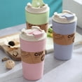 thumbnail image 3 of Monstrate Tazas de café de fibra de bambú de 401-500ml, botellas de agua portátiles, tazas de viaje reutilizables para coche, botella de leche para Teteras Azul 401-500ml Monstrate HA080847-01, 3 of 6