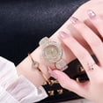 thumbnail image 3 of Mantianxing Reloj de cuarzo para mujer con correa de acero con diamantes de imitación de aleación (dorado) Sincero Electrónica, 3 of 5