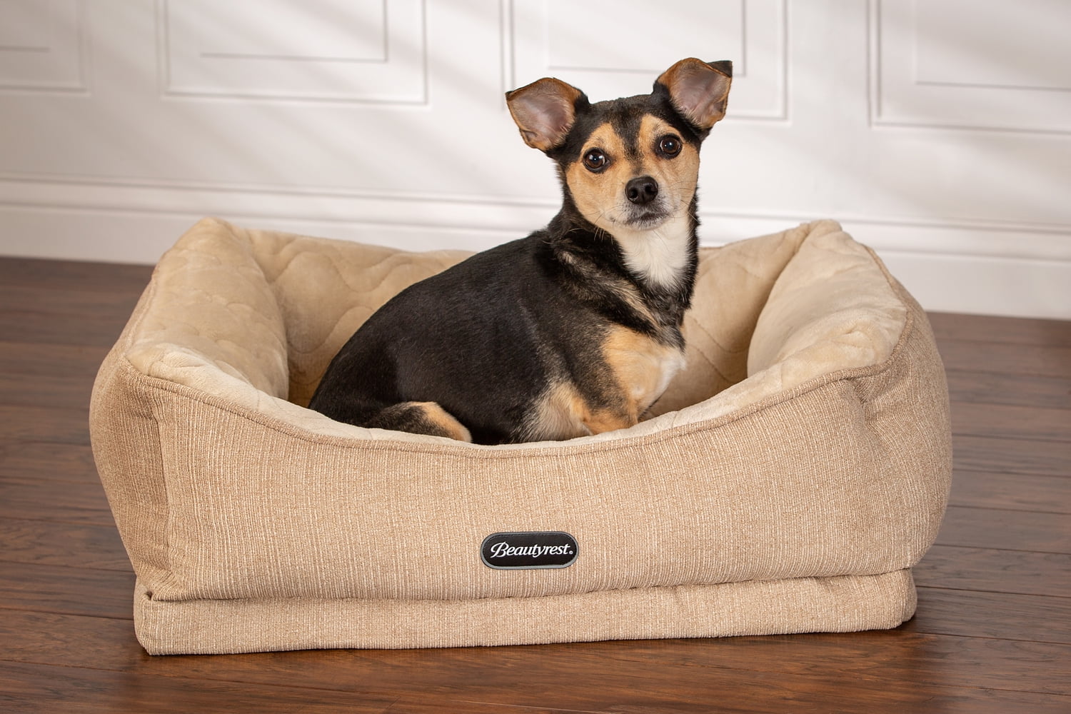 beautyrest large ultra plush cuddler pet bed