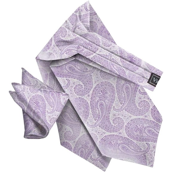 Vittorio Farina Paisley Tone On Tone Ascot & Pocket Square