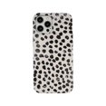 thumbnail image 1 of Funda compatible con iPhone 12 PRO MAX - Funda de silicona - Nude Almond Latte con patrón de puntos negros - Funda resistente a rayones y golpes, 1 of 4