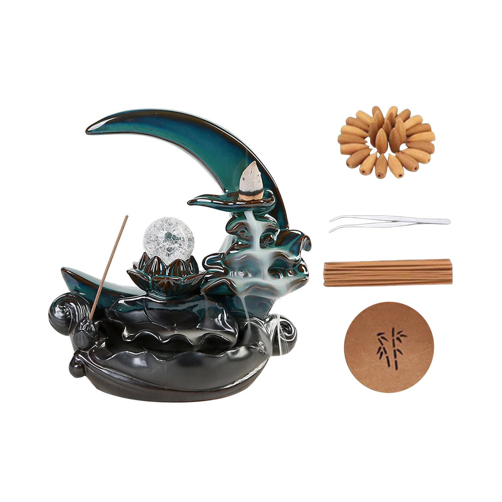 WLPZXP Moon Backflow Incense Holder Backflow Incense Burner Creative Home Decor Incense