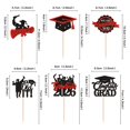 thumbnail image 2 of Adornos para cupcakes Ercadio 2026 con purpurina para graduación, color negro y rojo, 30 unidades, 2 of 7