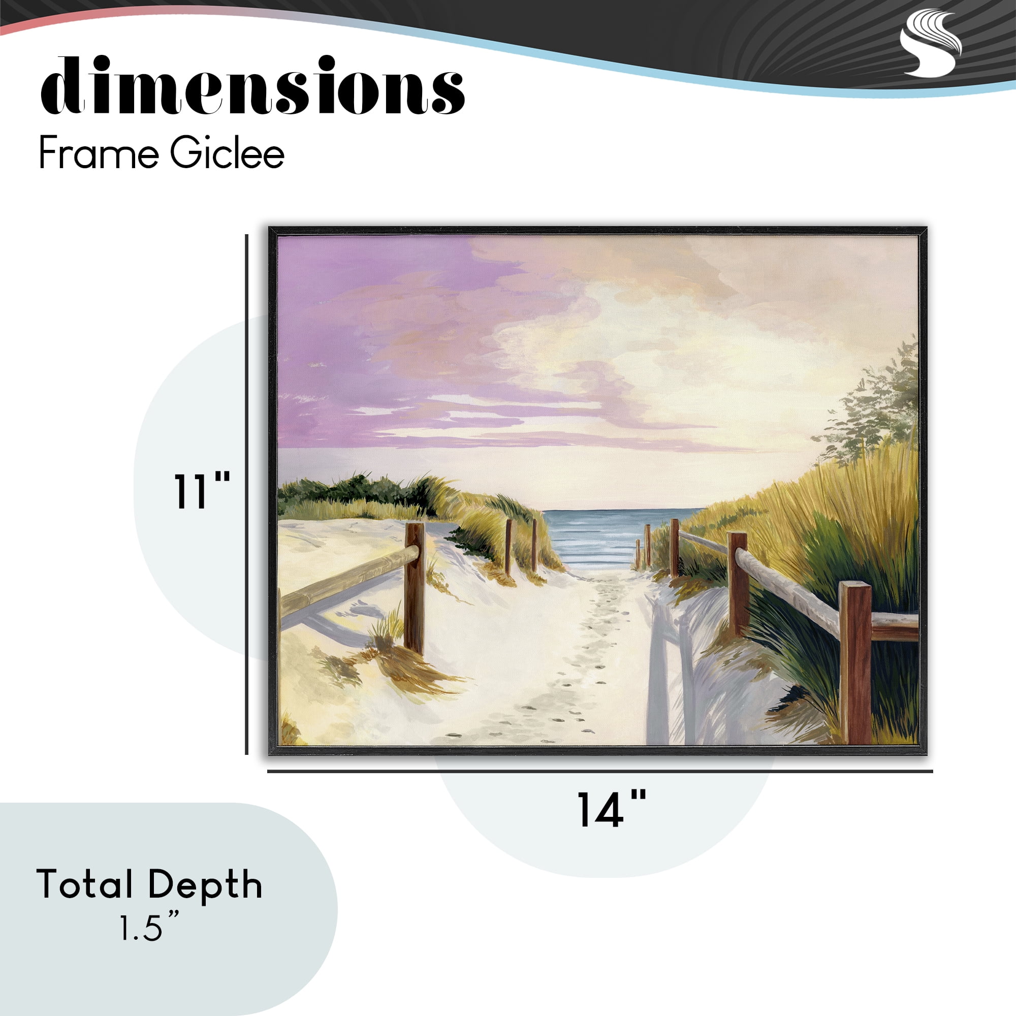 Cottesloe Beach Pathway Black Framed Giclee Art, design by Courtney Haley