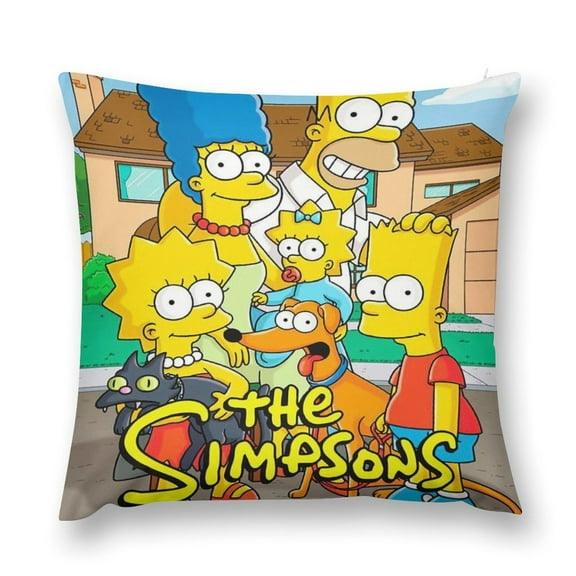 Custom The Simpsons Pillowcases cushion covers plush pillowcases soft fluffy double-sided patterns decorations wrinkle-resistant suitable for bedroom sofa home decorationm bedding 18 "x18 "