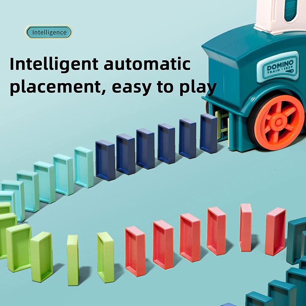 Creative Domino Rally Electric Train Set For Kids Fun And Colorful