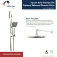 thumbnail image 6 of Belanger QUA130CCP Rain Pressure Balanced Square Shower System, Polished Chrome, 6 of 10