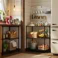 thumbnail image 4 of 3-Tier Heavy-Duty Black Wire Shelving Unit, Metal Storage Rack with 150 lb Capacity Per Shelf, 24" W x 14" D x 30" H, Versatile Organizer for Kitchen, Garage, Pantry and Laundry Room, 4 of 5