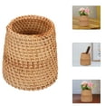 thumbnail image 5 of Monyance Wood Woven Storage Basket Wicker Vase Rattan Floor Vase for Home Decor(3.54X3.54X3.94Inches), 5 of 10