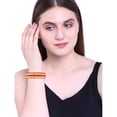 thumbnail image 3 of Efulgenz Traditional Bridal Red Acrylic Indian Wedding Bangles Gold Tone Engraved Glossy Bracelet Bangle Jewelry for Women (4 Pcs) Size 2.8, 3 of 7