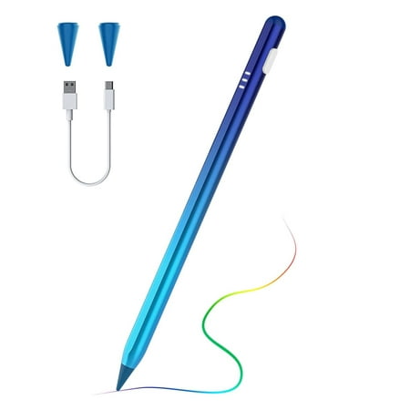 TiMOVO Stylus Pen for iPad Palm Rejection Active Digital Tilt Magnetic Stylus Pencil for iPad 10/9/8/7/6th Generation, 2022 iPad Pro 12.9/11,iPad Air 5/4/3,Mini 6/5, Gradient Blue