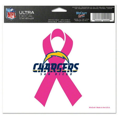 NFL - San Diego Chargers Breast Cancer Awareness 4x6 Ultra Decal