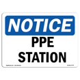 thumbnail image 1 of SignMission OS-NS-D-35-L-17774 Notice PPE Station OSHA Decal Signe, 1 of 1