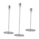 thumbnail image 1 of Juego de 3 portavelas para velas cónicas, portavelas decorativo para bodas, cenas, fiestas, se adapta a velas de 3/4 pulgadas de grosor y velas LED Plata Soledad Portavelas cónicos, 1 of 10